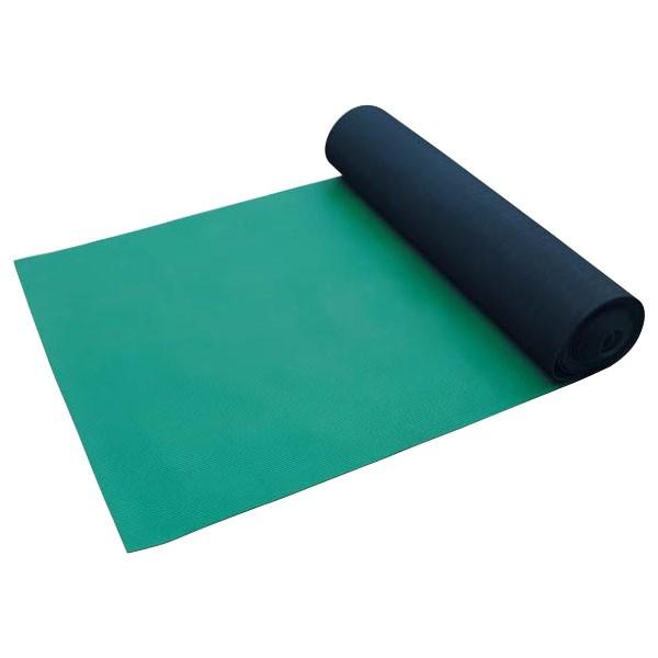 筋入りゴムマット(B山マット) タテ筋 10m 緑/黒 ゴムマット 保安用品 アラオ AR-1541