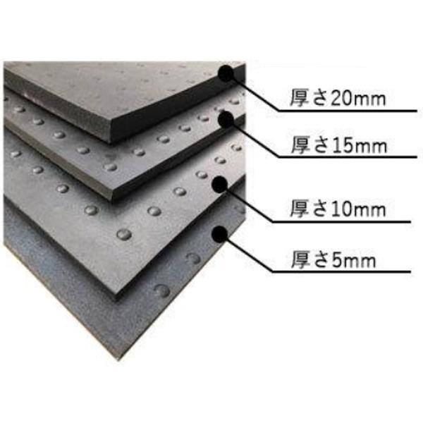 ワンツーマット 20t×1m×2m 黒 AR-1604 アラオ 養生用ゴムマット