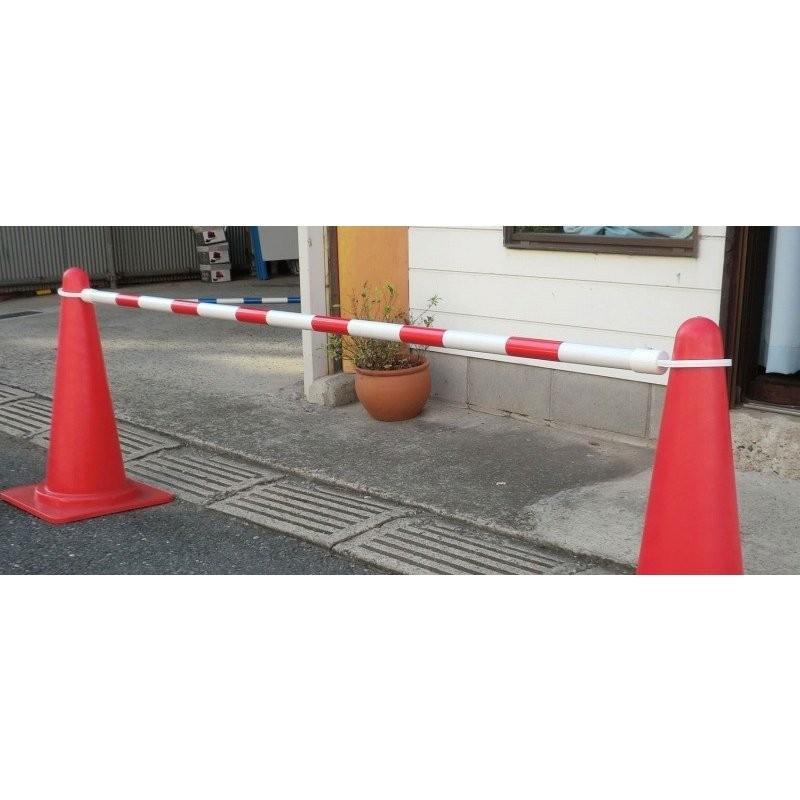 コーンバー 各色 34φ×2m 20本セット カラーコーン用バリケード : 資材