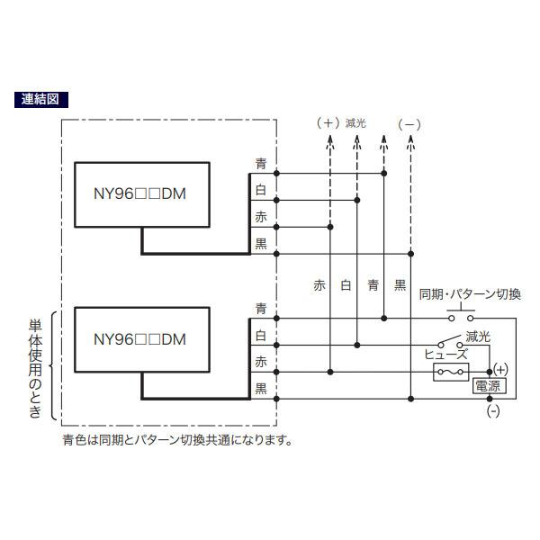 車載用LED警告灯 パワーフラッシュ 青 NY9640DM型 DMシリーズ スモールタイプ NY9640DMB 日恵製作所