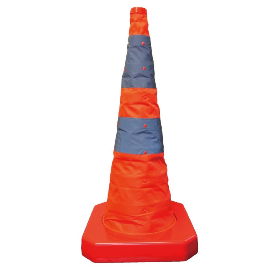 伸縮式　折り畳み式　カラーコーン　700mm　折りたたみ式　パックコーン　パイロン |  | 01