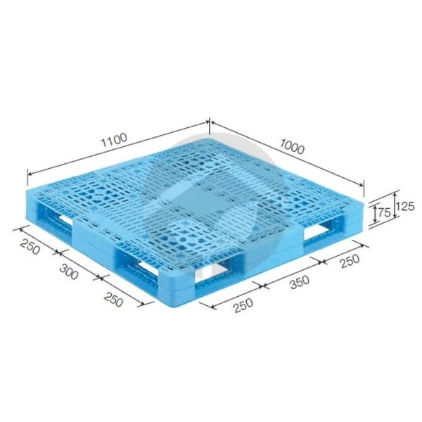 サンコー 三甲 パレット(片面使用型) ライトブルー D4-1011-2 812017-01