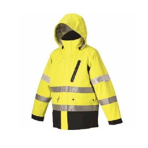 高視認性防護服 蛍光イエロー ジャケット M レインウェア TY-71YM