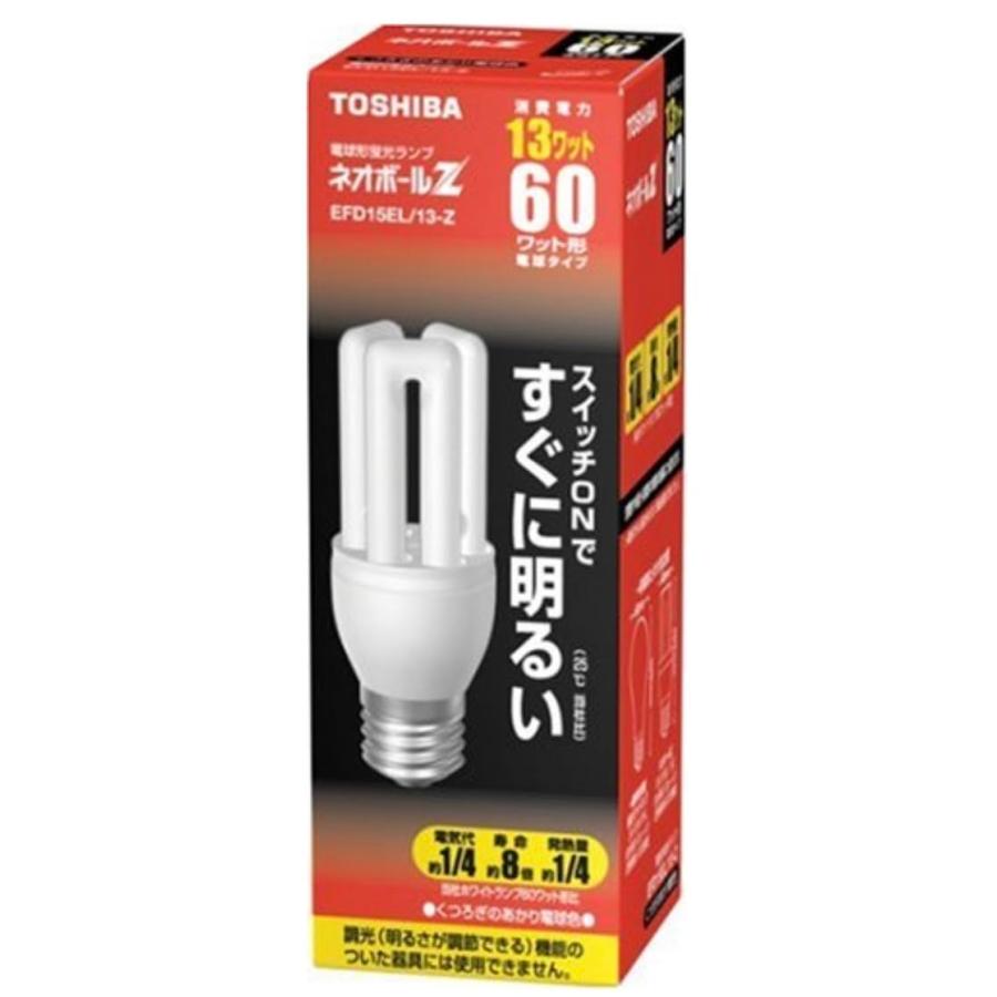 東芝 ネオボールZ 電球形蛍光ランプ 電球60ワットタイプ 電球色 