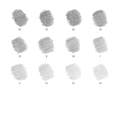 ステッドラー(STAEDTLER) 鉛筆 6B 5B 4B 3B 2B B HB F H 2H 3H 4H