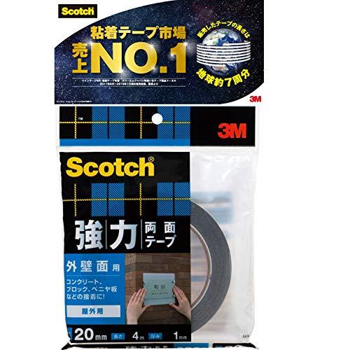 3M スコッチ 強力両面テープ 外壁面用 20mm×4m SKB-20 ×14個 3M スコッチ 強力両面テープ 外壁面用 20mm×4m SKB-20 : ショップ