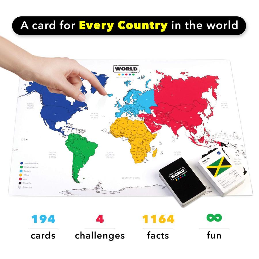 The World Game (ザ・ワールドゲーム) - 地理カードゲーム - 子供/家族/大人のための学習ボードゲーム - ティーンエージャーの男女｜rung｜04
