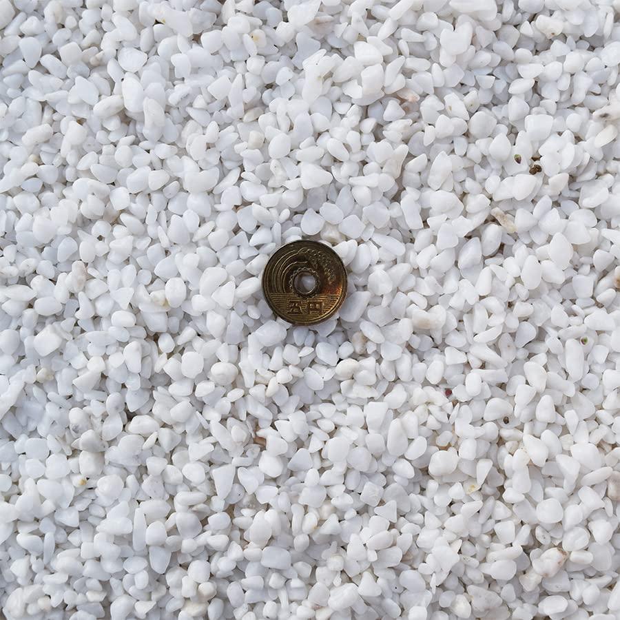 高級玉砂利 1分（3mm〜5mm）800g 白玉石 砂利 砕石 玉石 玉砂利 庭石