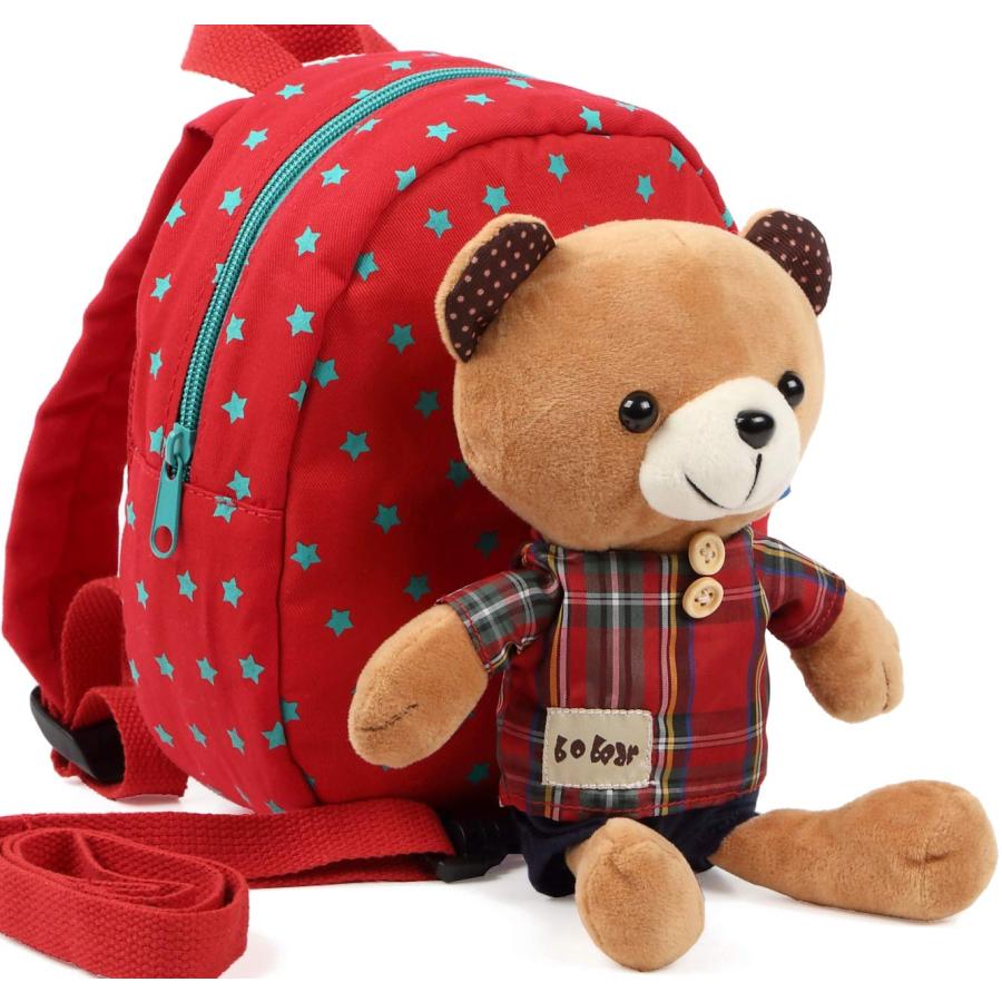 RACCURU 迷子防止 ハーネス ベビー リュック リード付き くま