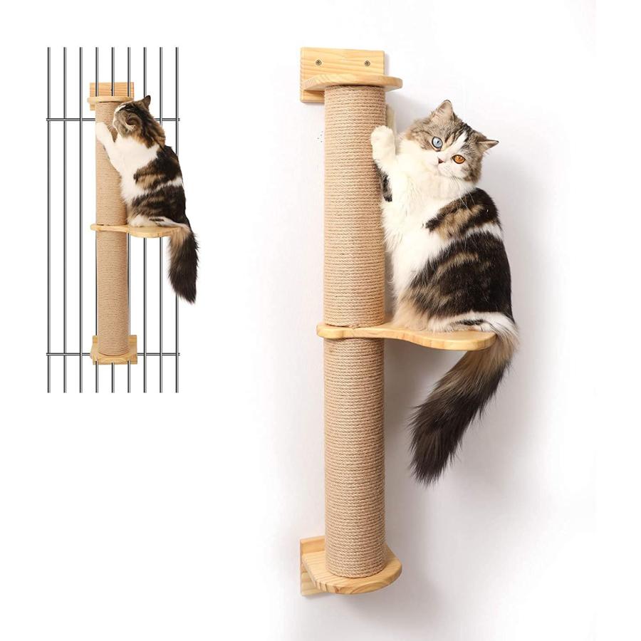 FUKUMARU 猫 アクティビティ ツリー スクラッチ ポスト付き 壁