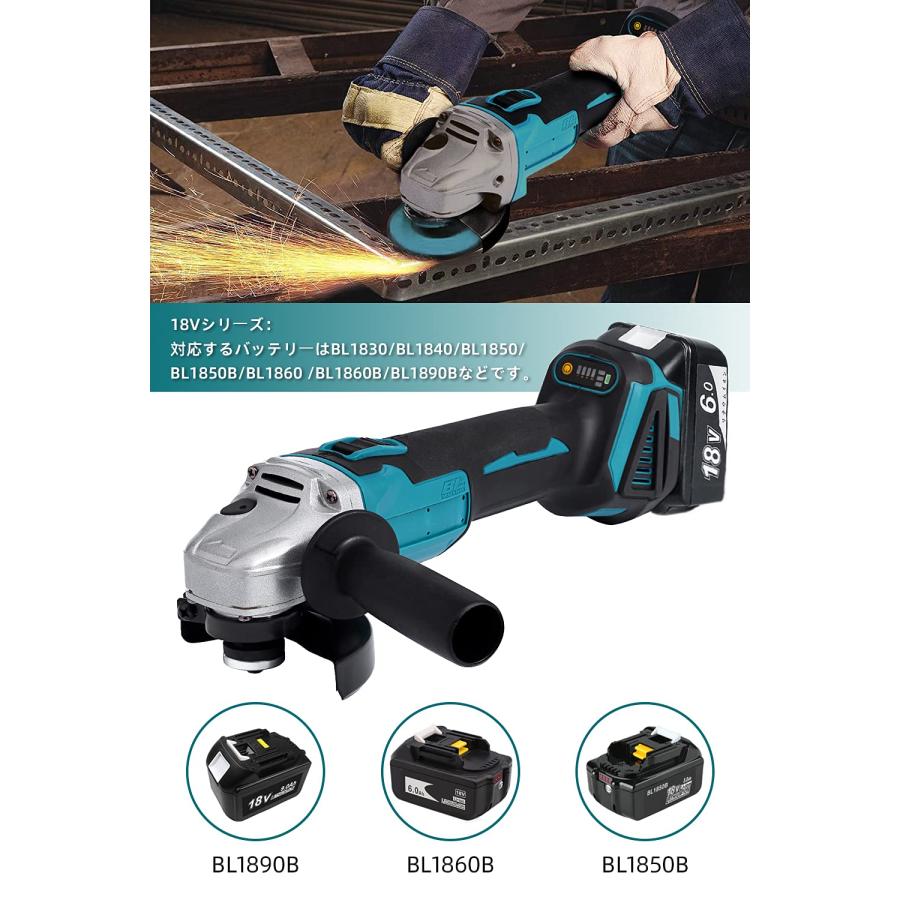 充電式グラインダー コードレス グラインダー 100ミリ ディスク