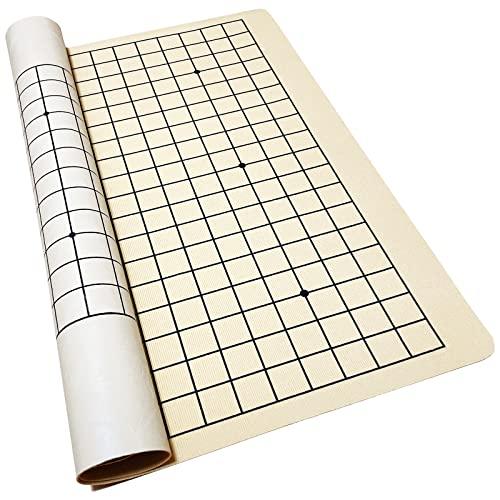 碁盤 19路 と13路 表裏使える 滑りにくい 人工皮革製 初心者