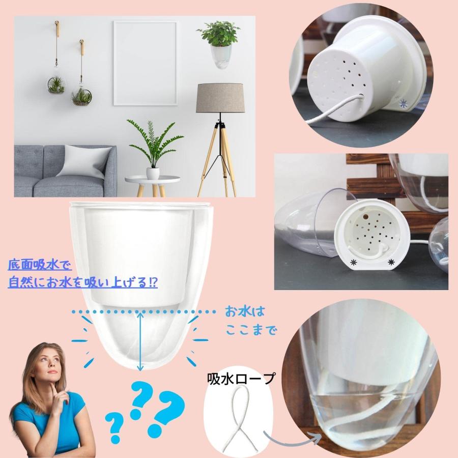 3world 植木鉢 ハンギング プラスチック プランター 自動給水