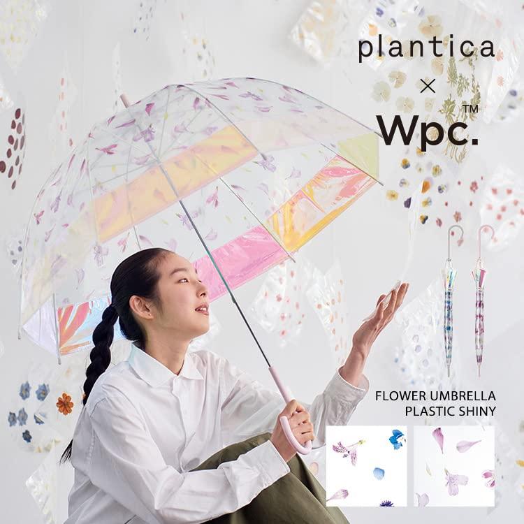 [plantica×Wpc.] フラワーアンブレラ プラスティック シャイニー shiny plastic umbrella ピンク 60cm 長傘｜rung｜05