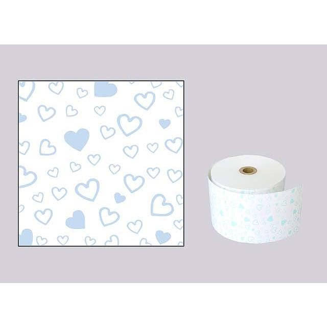 ハート柄イラスト入りサーマルロール紙 サイズ 58mm×80mm×12mm ブルー 50巻 レジロール レシート用紙 感熱ロール |  | 01