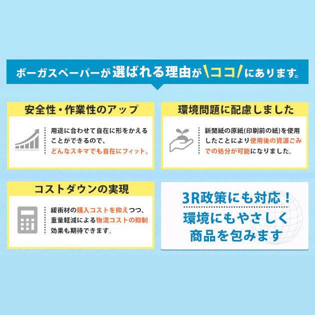 ボーガスペーパー ロールタイプ  538mm×250m巻【3本セット】紙緩衝材/梱包材 |  | 02