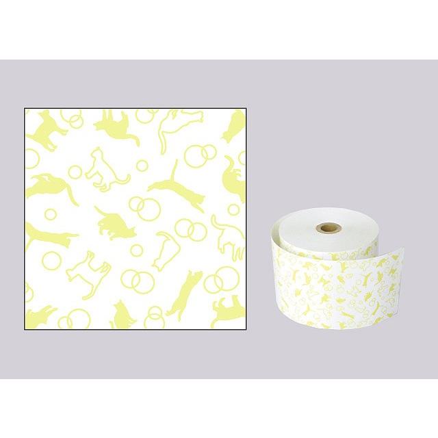 ねこ柄イラスト入りサーマルロール紙 サイズ 58mm×80mm×12mm クリーム 50巻 レジロール レシート用紙 感熱ロール |  | 01