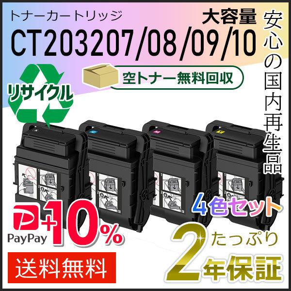 CT203207/CT203208/CT203209/CT203210 ゼロックス用 大容量リサイクルトナーカートリッジ ４色セット 即納タイプ