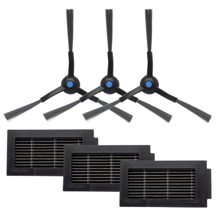 エコバックス T50 OMNI / T50 Pro OMNI用 サイドブラシ、抗菌フィルター 互換交換パーツ6点セット 互換品 | ECOVACS