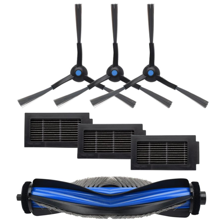 エコバックス T50 OMNI / T50 Pro OMNI用 サイドブラシ、抗菌フィルター、メインブラシ  互換交換パーツ7点セット 互換品 | ECOVACS