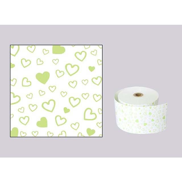 ハート柄イラスト入りサーマルロール紙 サイズ 58mm×80mm×12mm グリーン 50巻 レジロール レシート用紙 感熱ロール |  | 01