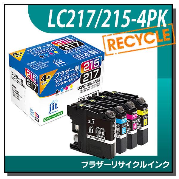 ブラザー対応 LC217/215-4PK 大容量タイプ 対応 ジット リサイクルインク JIT-B2172154P 4色セット｜runner