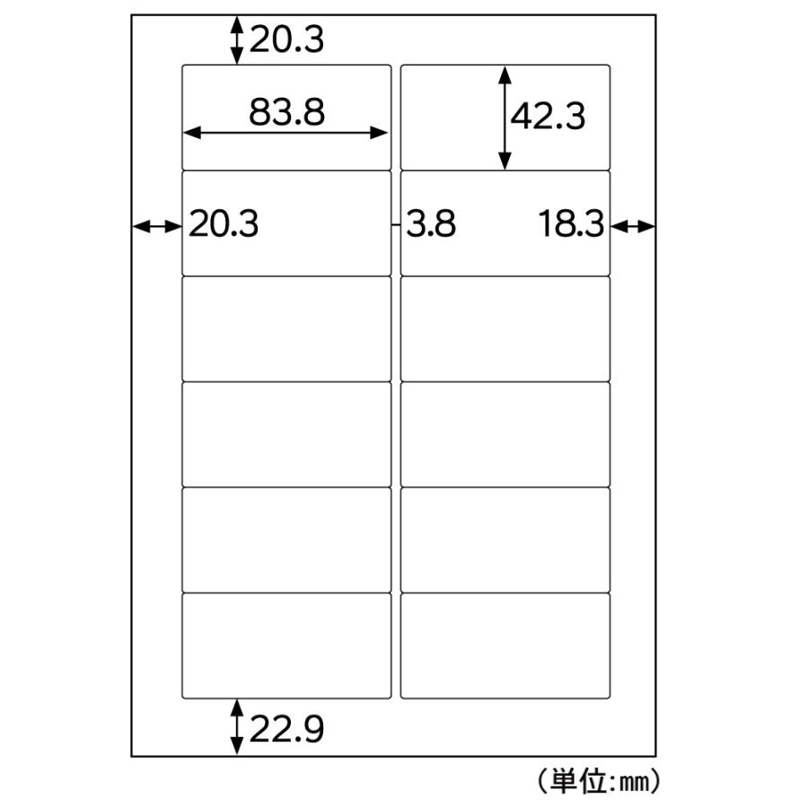 ヒサゴ 屋外用ラベル 結露面対応 A4 12面 角丸 ラベルシール 耐水 耐光 KLPC861S | ヒサゴ | 02