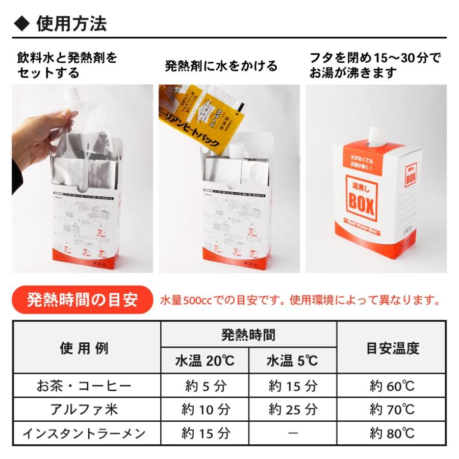 モーリアンヒートパック 湯沸かしボックス 3セット 防災用品 非常食 