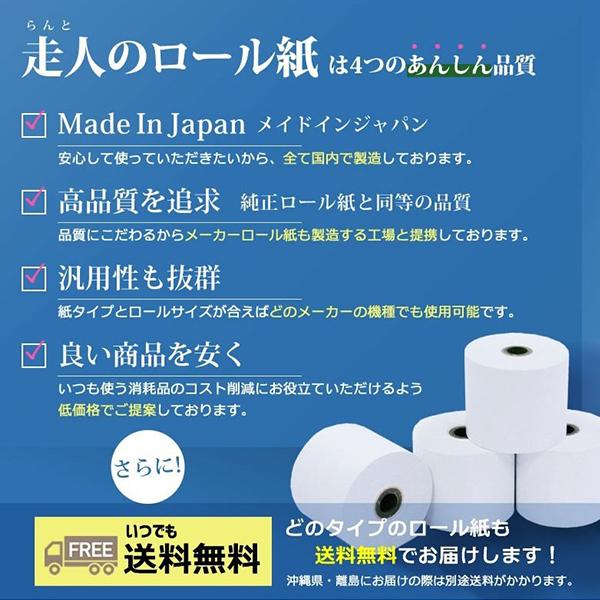 電子マネー / クレジット端末用感熱ロール紙(CG印刷入り) サイズ 58mm×40mm×12mm ブルー 高保存タイプ  (20巻) レジ レシート サーマル PayPayポイント10%｜runner｜03