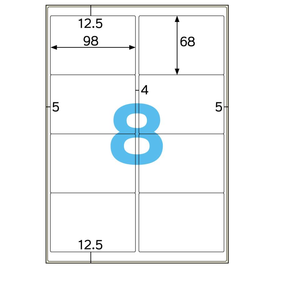 ヒサゴ 撥水紙ラベル A4 8面 ラベルシール OPW3034｜runner｜05