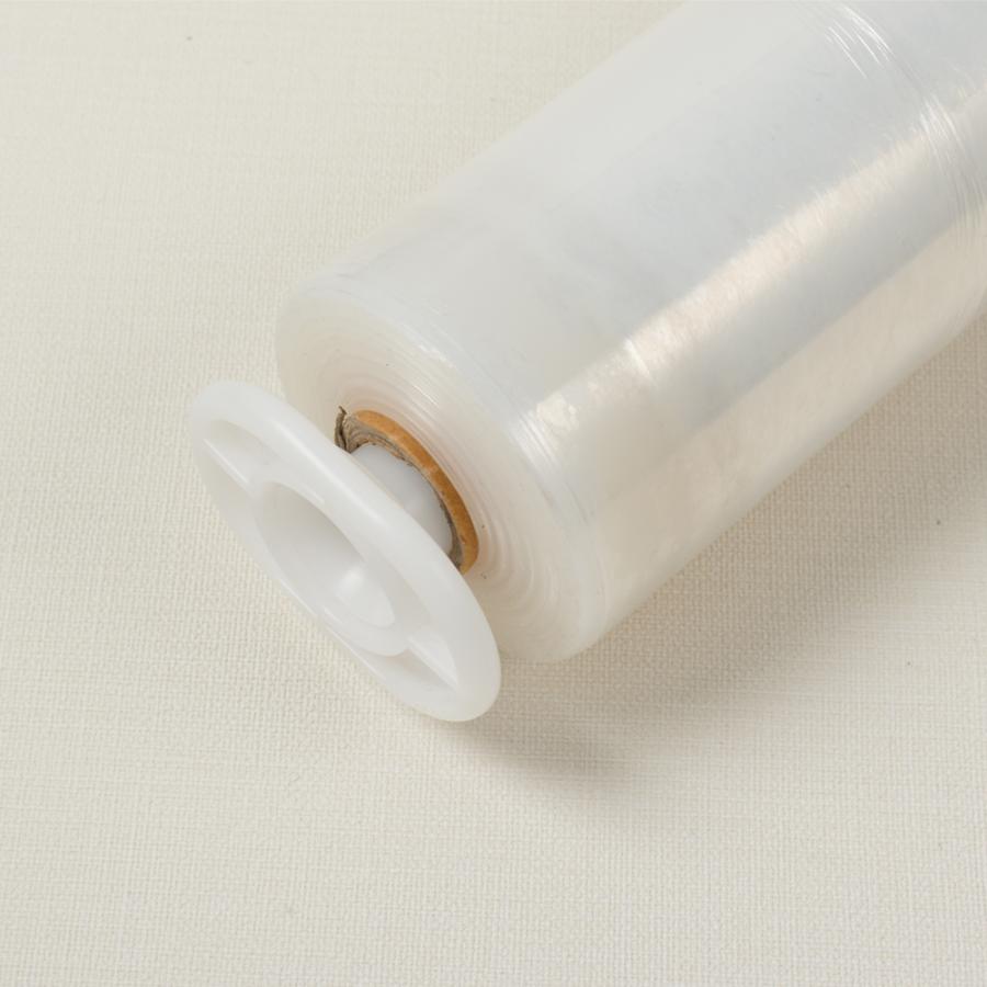 ストレッチフィルム 500mm幅×300m巻 厚さ15μ 透明 紙管1インチ 9巻入 専用ホルダー1セット付き |  | 04