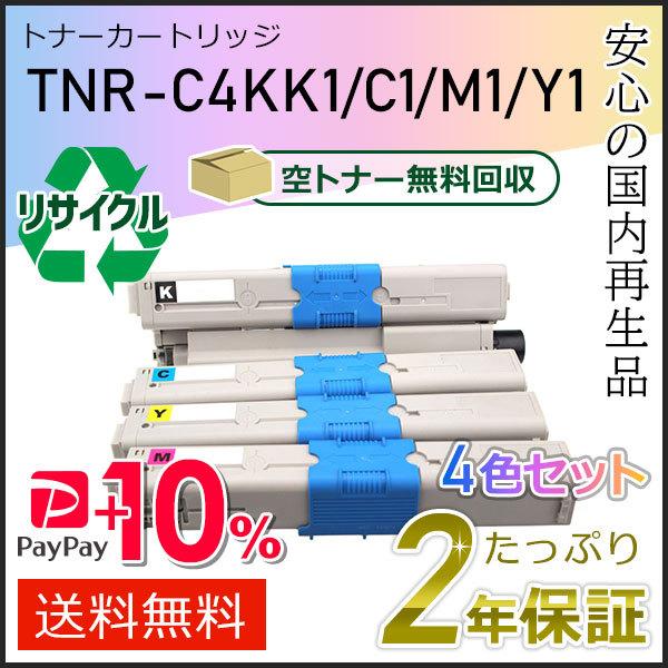 TNR-C4KK1/C4KC1/C4KM1/C4KY1(TNRC4K) リサイクルトナーカートリッジ 4色セット 即納タイプ