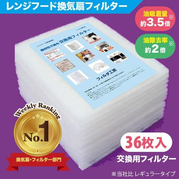 換気扇フィルター レンジフード フィルター 特厚1センチ 【サイズ5種類】 難燃性 不織布 フィルタ 36枚 得トクセール|running-free|02
