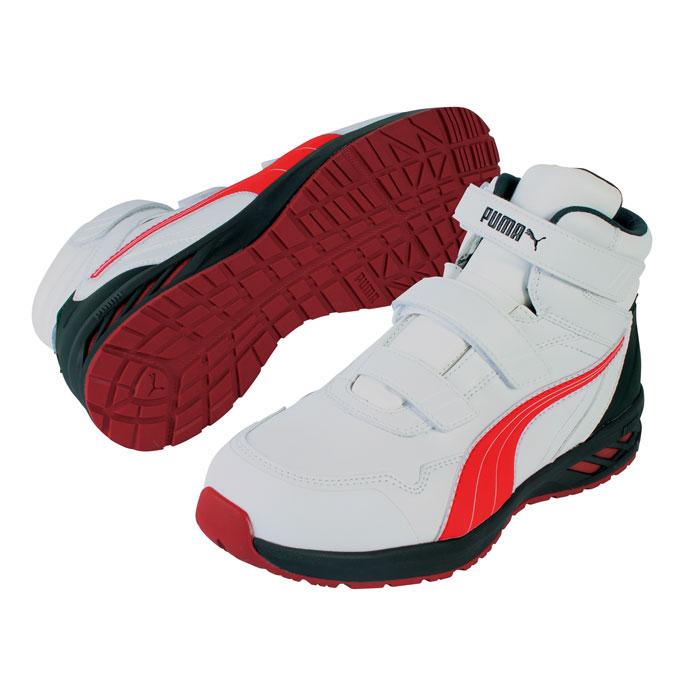 プーマ セーフティ PUMA SAFETY Rider2.0 White&Red Mid 63.356.0
