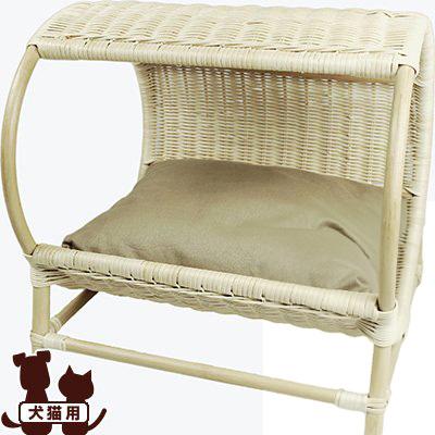 【新品／未使用】 シンシア　ラタン　ネコ用ベッド　ナチュラル Sincere Japan（シンシアジャパン） ラタン トンネルベッド ナチュラル