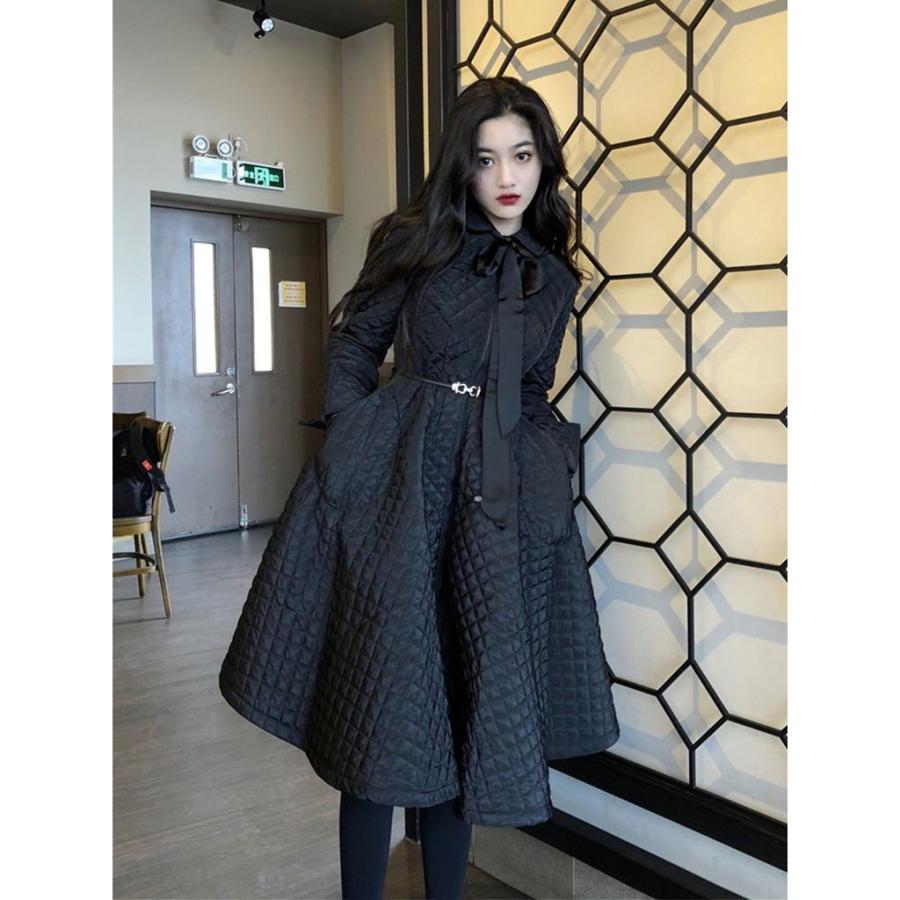 ワンピース Aライン フレア キルティング風 ウエストベルト リボンタイ ガーリー カジュアル デート 10代 代 Fsk1472 Alice Mode 通販 Yahoo ショッピング