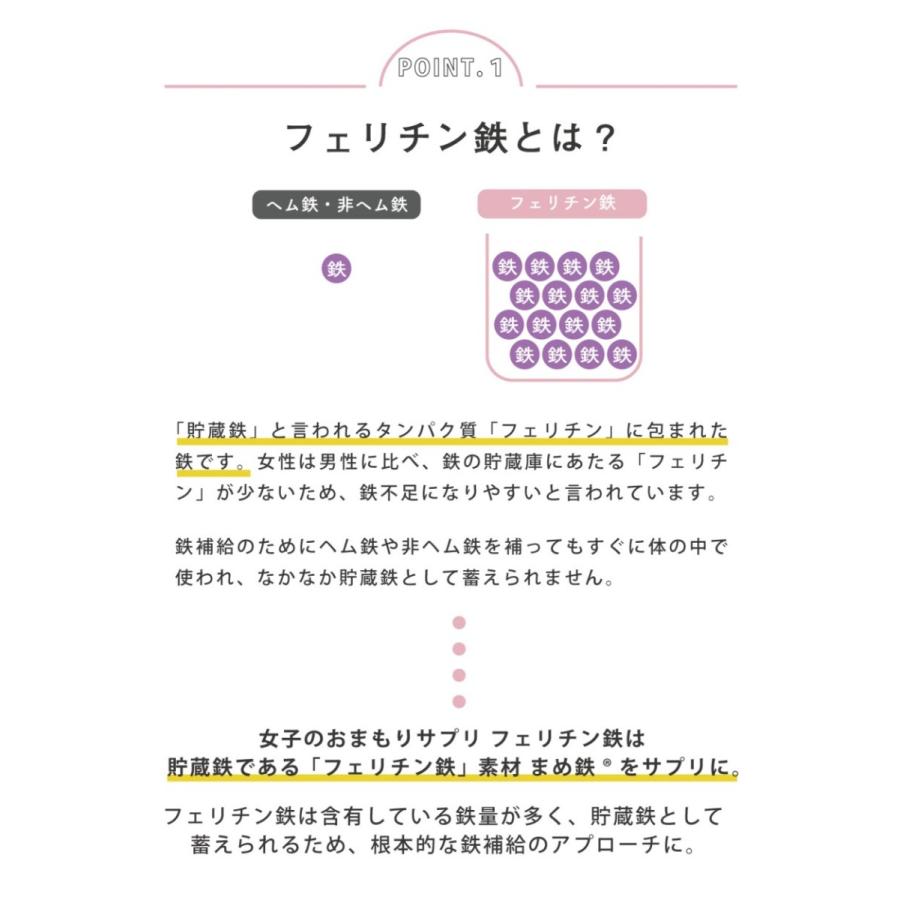 鉄分サプリ　フェリチン wihmoon フェリチン鉄サプリ まめ鉄　鉄分　鉄サプリ 鉄分不足 鉄不足　貯蔵鉄｜runrun｜05