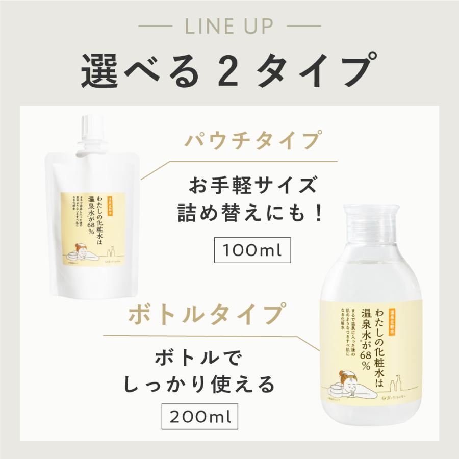 温泉化粧水 わたしの化粧水は温泉水が68％　200ml　宅配便送料無料　温泉水 温泉化粧品 ナイアシンアミド　セラミド　湯原温泉　美人の湯 | あしたるんるん | 14