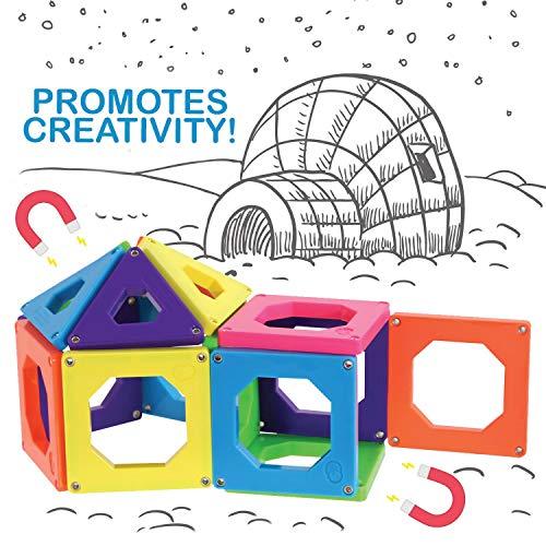 Discovery Kids 50ピース3D磁気タイルセット6色建設ビルディングビルディングキット教育学習STEM TOY SAFE 【並行輸入】｜runsis-store｜02