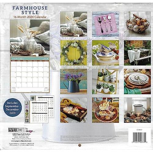 Farmhouse Style 2024 フルサイズ 壁掛けカレンダー 計画・スケジュール・整理用 【並行輸入】｜runsis-store｜02