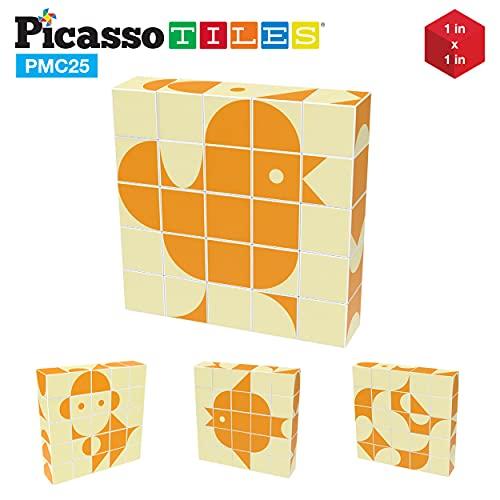 公式販売中 PicassoTiles 25ピース マグネットパズル ゲーム マジックキューブパズル 頭の体操 セット 子ども おもちゃ マグネッ 【並行輸入】