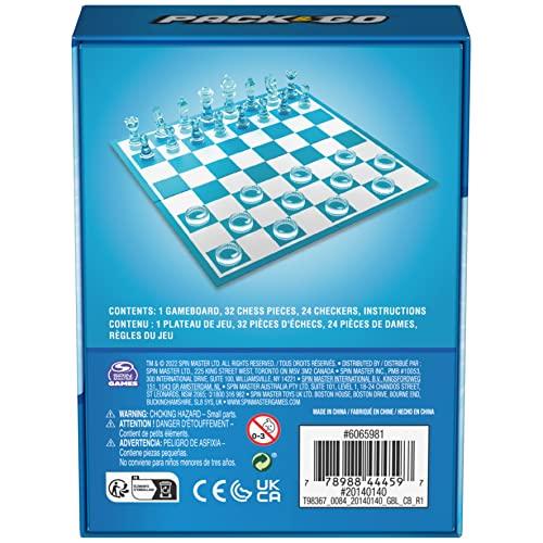 Pack & Go チェス&チェッカーボードゲーム Spin Master Games ポータブル2プレイヤーゲーム チェスボードセ 【並行輸入】｜runsis-store｜04