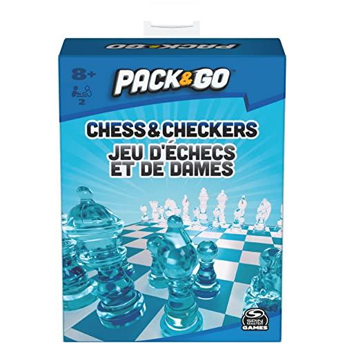 Pack & Go チェス&チェッカーボードゲーム Spin Master Games ポータブル2プレイヤーゲーム チェスボードセ 【並行輸入】｜runsis-store｜05