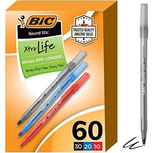 BIC Round Stic Xtra Life Ballpoint Pens  Medium Point  1.0 mm  Ass 【並行輸入】｜runsis-store｜06