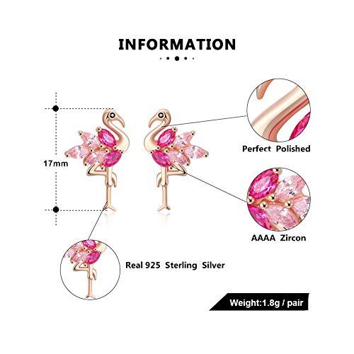 人気の中古品 Ginger Lyne ピンクフラミンゴ 鳥の形 ローズオーバー スターリングシルバー ピンク キュービックジルコニア スタッドピア 【並行輸入】