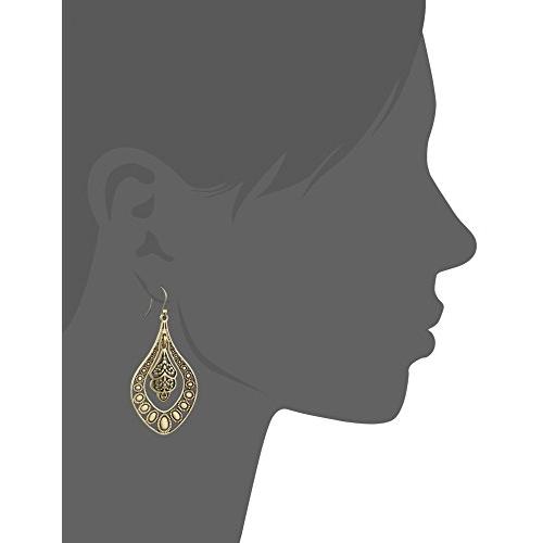 「筋メダル」 ラッキーブランドLucky Brand Gold Filigree Oblong Earrings ジュエリー 【並行輸入】