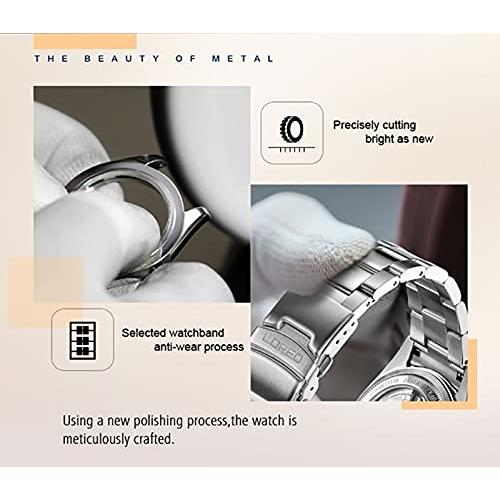 【訳あり品】 LOREO MENSオートマチックウォッチシルバーステンレススチールサファイアガラスセラミックベゼルデートミリタリーダイビング防水ウ 【並行輸入】 【2212965591】(13065円)