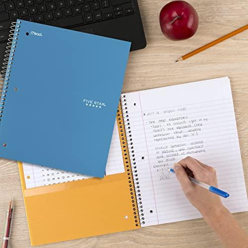 (07 Teal) - Five Star Spiral Notebook  5 Subject  Wide Ruled Paper 【並行輸入】｜runsis-store｜06