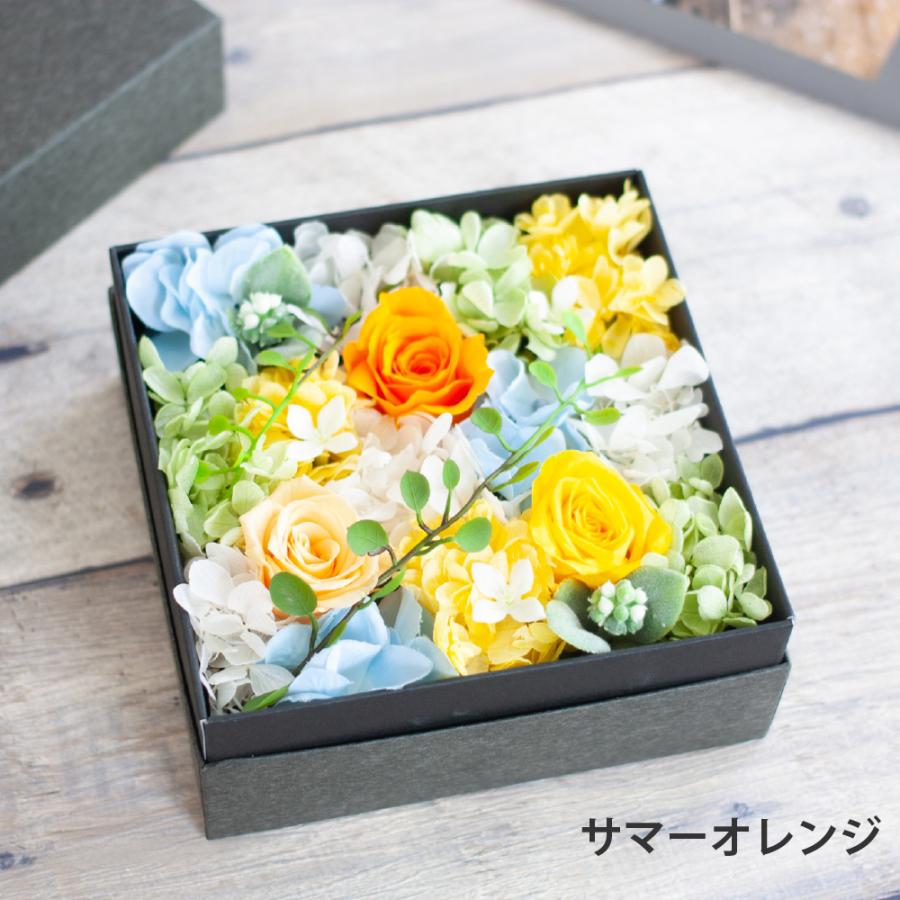 プリザーブドフラワー♥アレンジメント♥ イエロー♥ビタミン♥ボックス♥カゴ♥退職 プリザーブドフラワー♥アレンジメント♥ イエロー♥ビタミン