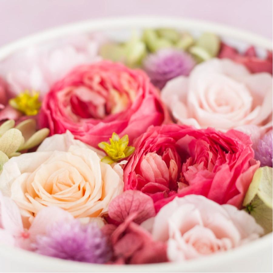 プリザーブドフラワー ギフト 花 ドゥシベル 誕生日 ボックス おしゃれ